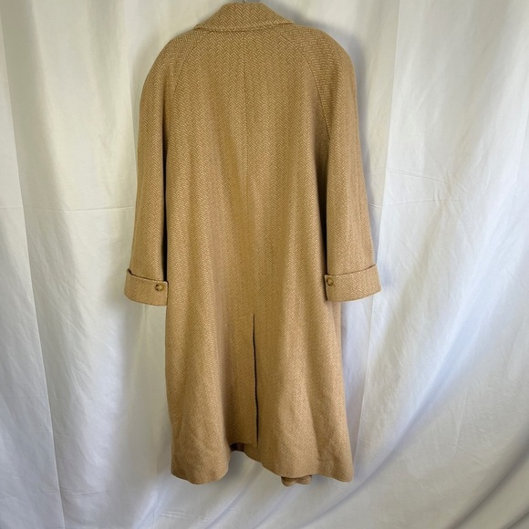 MACKINTOSH NEW ENGLAND WOOL CAMEL TRENCH COAT LONG OVERSIZED WINTER COAT SIZE 24 - Picture 4 of 14
